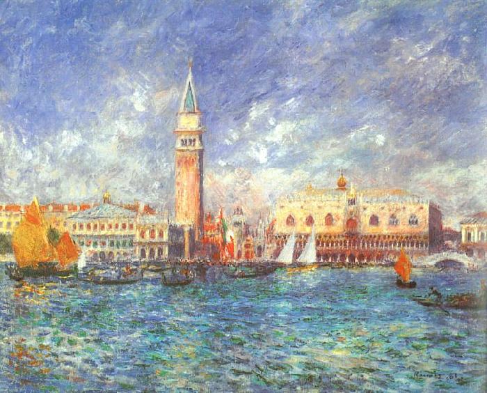 Pierre Renoir Doges' Palace, Venice Norge oil painting art
